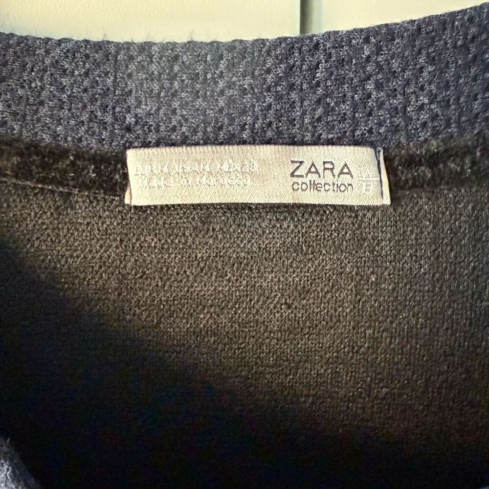 Zara Dark Blue Textured Sweater size M - Picture 5 of 7